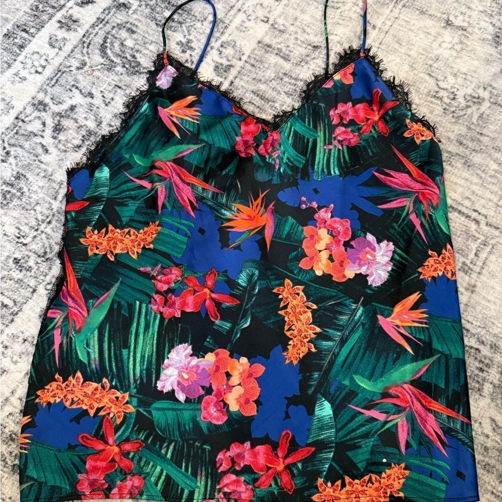 Victoria's Secret Black Lace Floral Camisole
